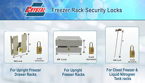 upright freezer with security lock