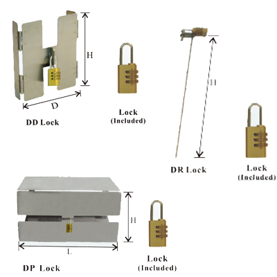 Freezer Rack Lock Devices