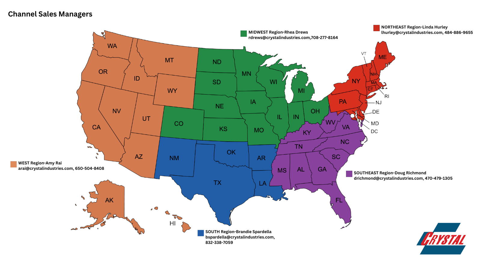 Crystal Channel Sales Managers - Crystal Technology & Industries