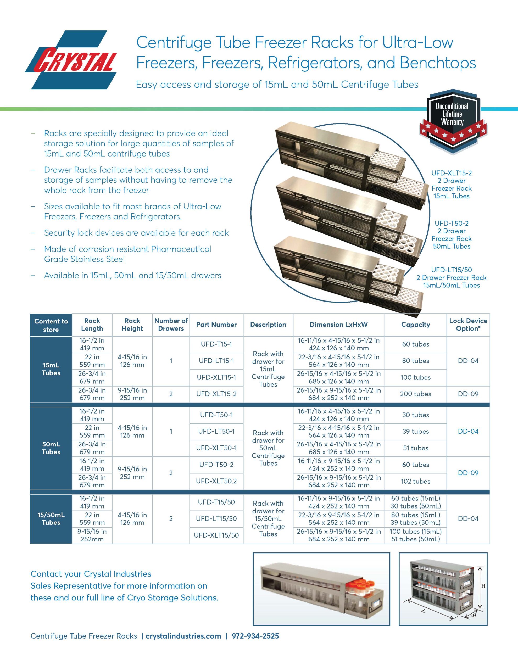 Centrifuge Tube Rack Datasheet - CI